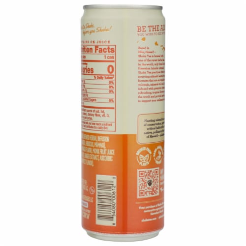 Shaka Tea Hawai'i Caffeine and Sugar Free Mango Hibiscus Herbal Tea Perspective: back