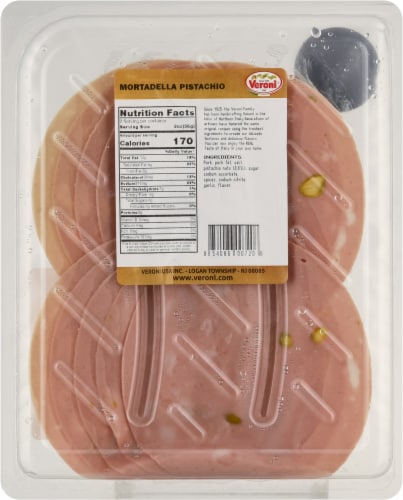 Veroni Italian Mortadella With Pistachio Nuts Perspective: back