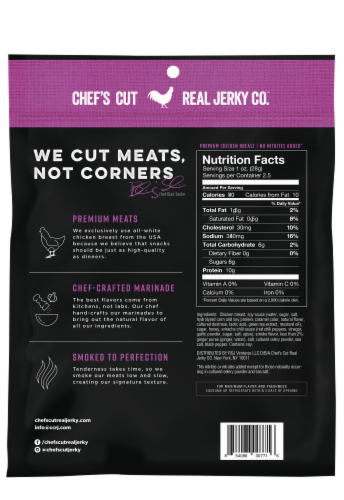 Chef's Cut Real Korean Barbecue Smoked Chicken Jerky Perspective: back