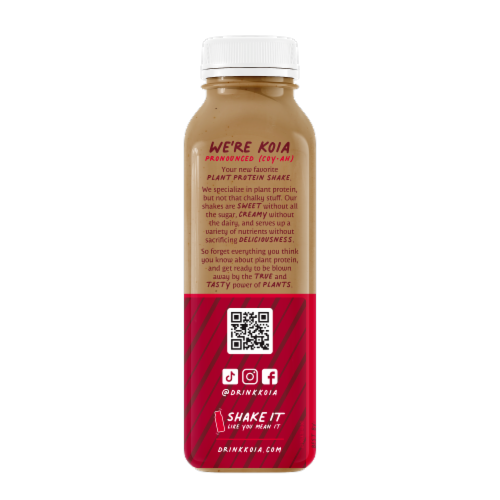 Koia Peppermint Mocha Plant Based Protein Drink Perspective: back