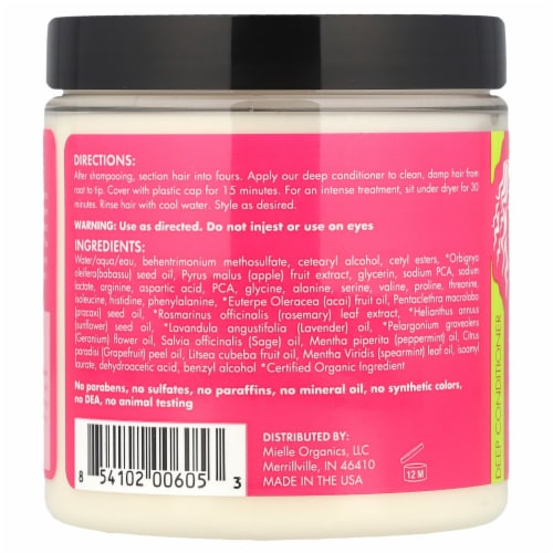 Mielle Organics Babassu Oil & Mint Deep Conditioner Perspective: back