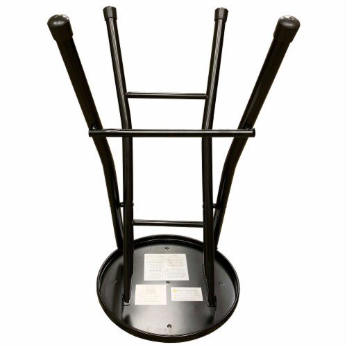 Plastic Development Group ST01 Extremely Portable Black Folding Padded Bar Stool Perspective: back