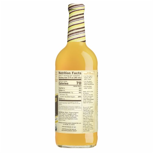 Tres Agaves® Organic Pineapple Ginger Margarita Mix Perspective: back