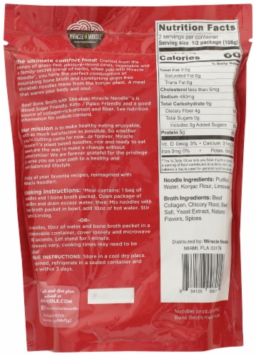 Miracle Noodle Bone Broth Beef Noodle Bone Soups Perspective: back