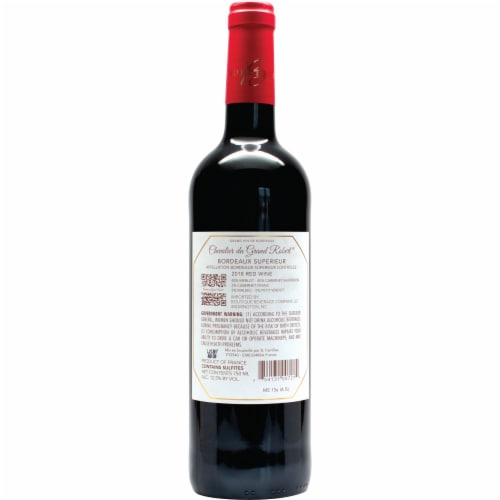 Chevalier du Grand Robert Bordeaux Superieur Red Blend Wine Perspective: back