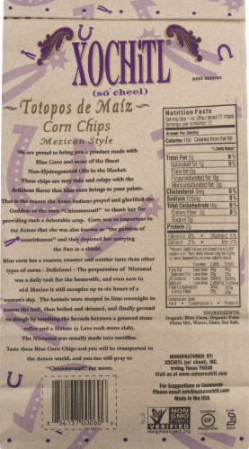 Xochitl® Blue Corn Tortilla Chips Perspective: back