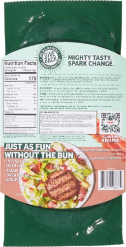 Mighty Spark Bacon Bursting Turkey Patties Perspective: back