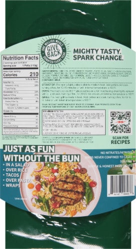 Mighty Spark® Spinach & Feta Chicken Patties Perspective: back