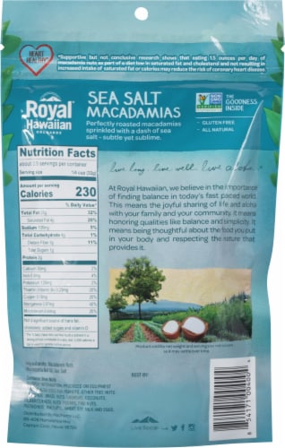Royal® Hawiian Orchards Sea Salt Macadamias Perspective: back