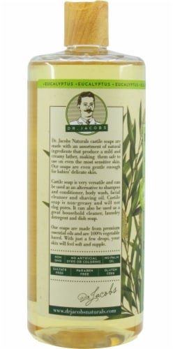DR. JACOBS NATURALS 32  FL OZ. CASTILE SOAP - EUCALYPTUS Perspective: back