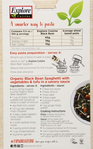 Explore Cuisine® Organic Black Bean Spaghetti Perspective: back
