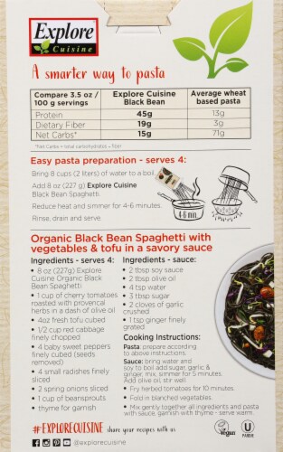 Explore Cuisine® Organic Black Bean Spaghetti Perspective: back
