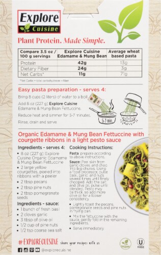 Explore Cuisine® Organic Edamame & Mung Bean Fettuccine Perspective: back