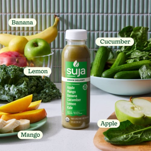 Suja Organic Green Delight Cold Pressed Juice Drink Perspective: back