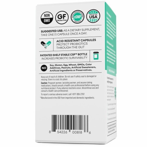 Physician's Choice Thin 30 Probiotic Dietary Supplement Perspective: back