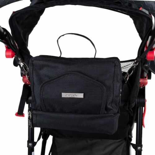 ChangePal Universal Wipes Portable Diaper Changing Bag - Black Nylon Perspective: back