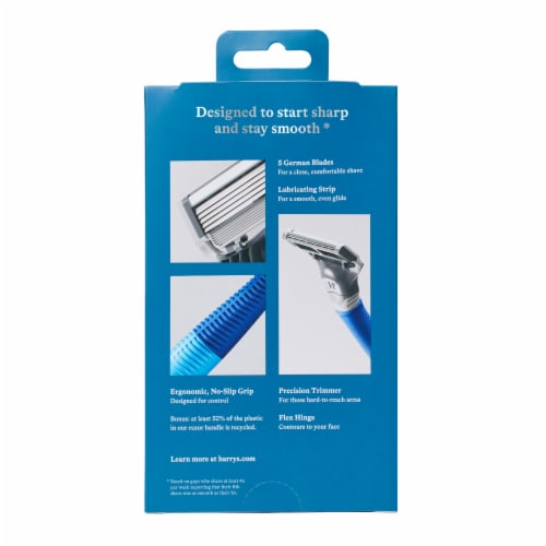 Harry's 5-Blade Navy Blue Razor Kit Perspective: back