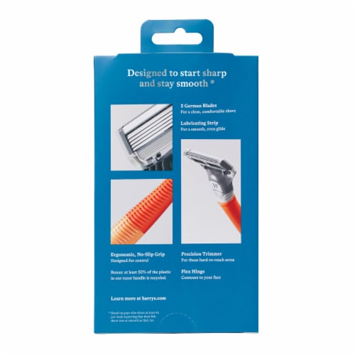 Harry's 5-Blade Men's Razor Kit - Orange Perspective: back
