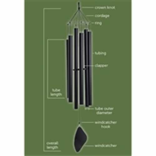 Music of the Spheres Mongolian Soprano 30 Inch Wind Chime Perspective: back