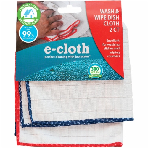 E-Cloth Wash & Wipe Dish Cloths (2 Count) 10644 Perspective: back