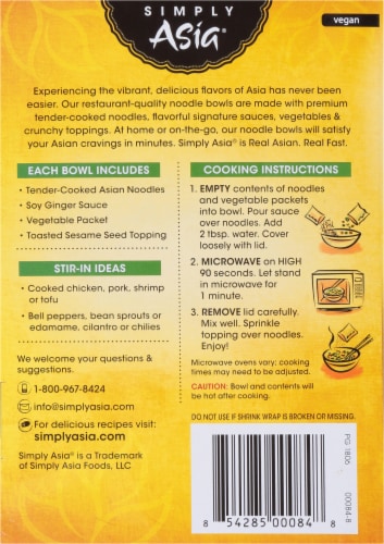 Simply Asia® Soy Ginger Noodle Bowl Perspective: back