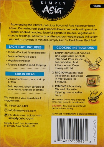 Simply Asia® Sesame Teriyaki Noodle Bowl Perspective: back