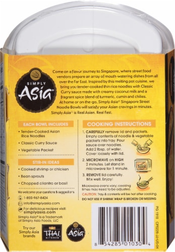 Simply Asia® Classic Curry Singapore Street Noodles Perspective: back