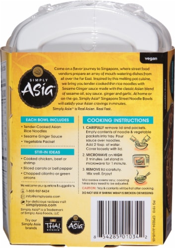 Simply Asia® Sesame Ginger Singapore Street Noodles Perspective: back