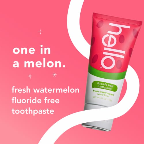 Hello Kids Watermelon Fluoride Free Toothpaste Perspective: back