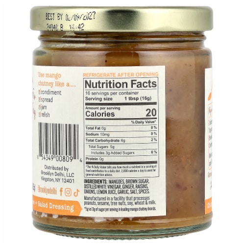 Brooklyn Delhi® Mango Chutney Perspective: back