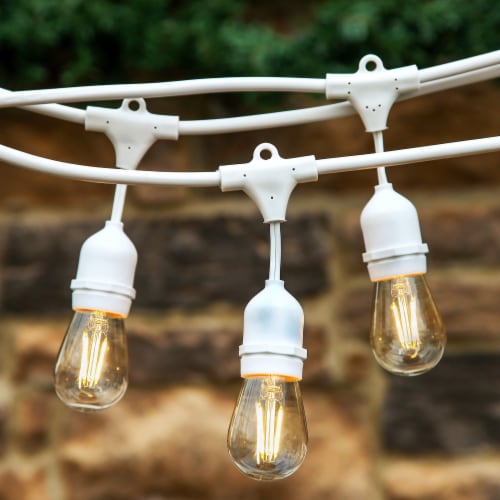 Brightech ambience pro waterproof led outdoor discount string lights hanging 2w vintage edison bulbs