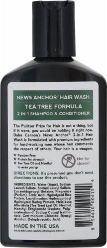Duke Cannon News Anchor™ Tea Tree Formula 2 in 1 Shampoo & Conditioner Perspective: back