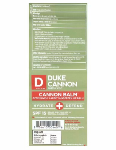 Duke Cannon Supply Co® Cannon Balm™ Lip Balm Perspective: back