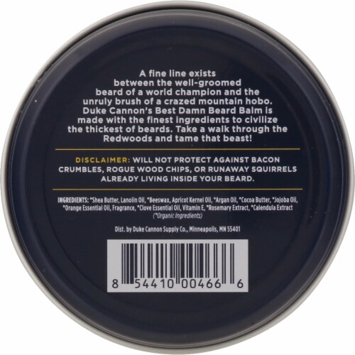 Duke Cannon Redwood Best Damn Beard Balm Perspective: back