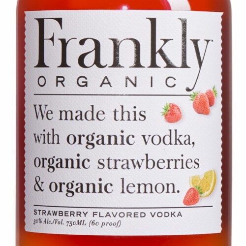Frankly Organic Strawberry Vodka Perspective: back