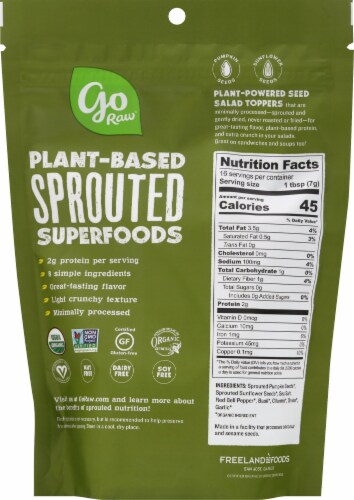 Go Raw® Organic Italian Herb Sprouted Seed Salad Toppers Perspective: back