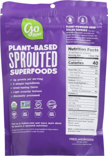 Go Raw® Organic Garlic Thyme Sprouted Seed Salad Toppers Perspective: back