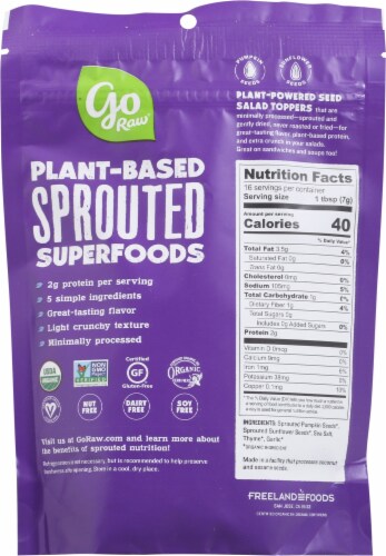 Go Raw® Organic Garlic Thyme Sprouted Seed Salad Toppers Perspective: back