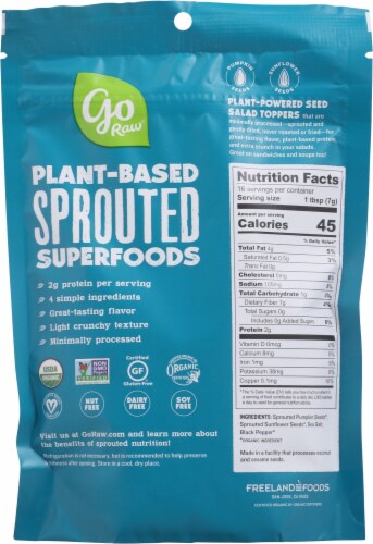 Go Raw® Sea Salt & Cracked Pepper Organic Sprouted Seed Salad Toppers Perspective: back