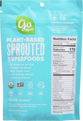 Go Raw® Sea Salt & Vinegar Organic Sprouted Snacking Seeds Perspective: back