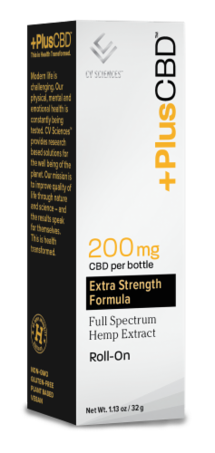 PlusCBD™ Extra Strength Formula Full Spectrum Hemp Extract Roll-On 500mg Perspective: back