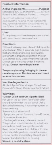 Marie Originals® Ear Pain Relief Drops Perspective: back