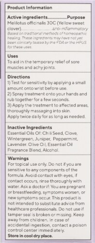 Marie Originals Homeopathic Muscle & Joint Relief Spray Perspective: back