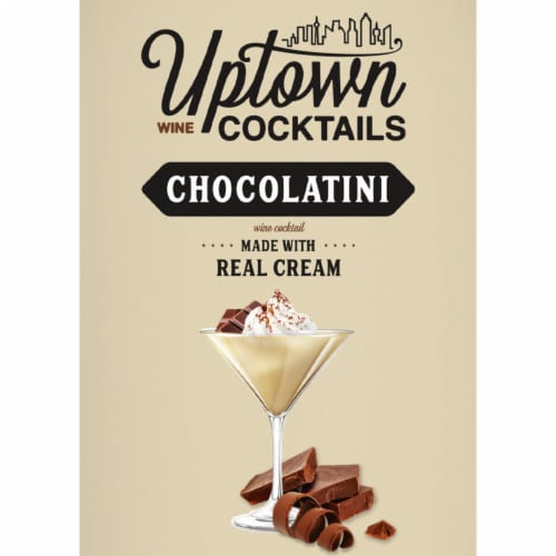 Uptown Wine Cocktails Chocolatini Orange Texas Chocolate Wine Based Cocktail Perspective: back