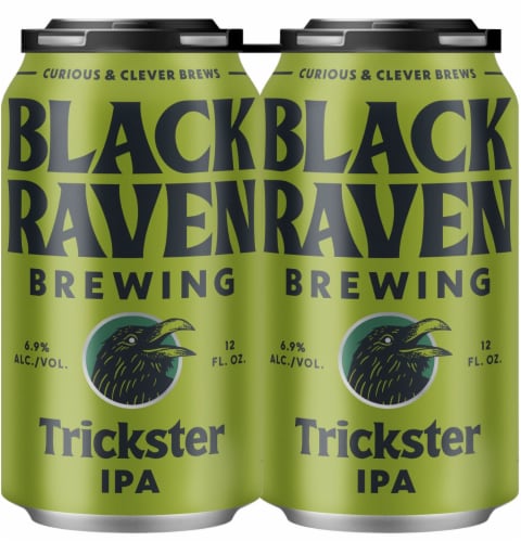 Black Raven Trickster IPA Craft Beer Perspective: back