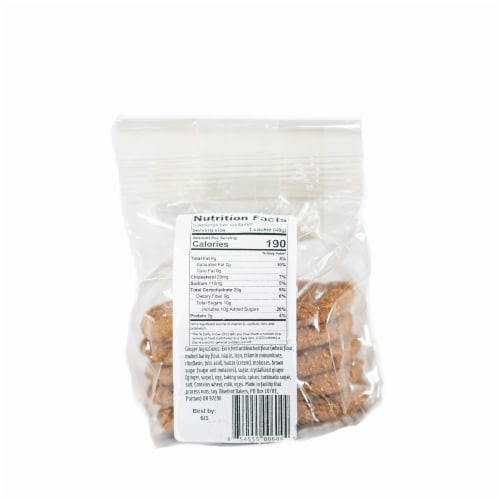 Bluebird Bakers Ginger Molasses Cookies Perspective: back