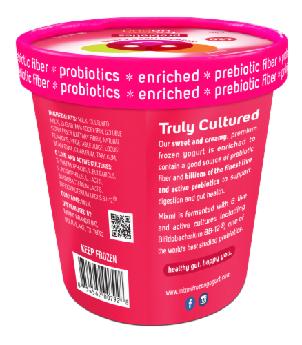 Mixmi Strawberries & Cream Frozen Yogurt Perspective: back