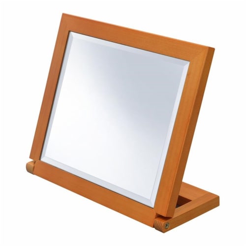 ORE International 8  Wood Adjustable Make-Up Mirror in Brown And Walnut Perspective: back