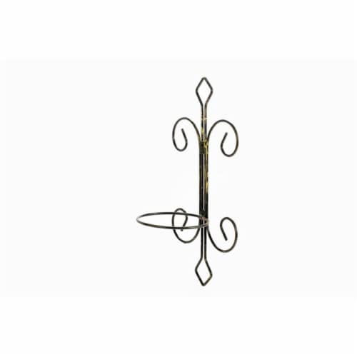 ORE International LB-1717 16 in. Single Pot Cast-Iron Crest Wall Planter Decor Perspective: back