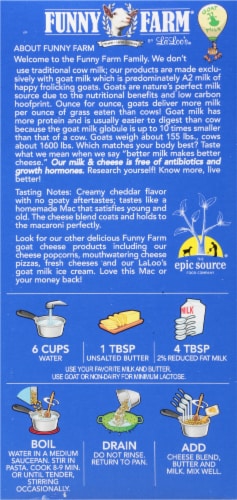 Funny Farm® Shapes Macaroni & Goat Cheese Dinner Perspective: back